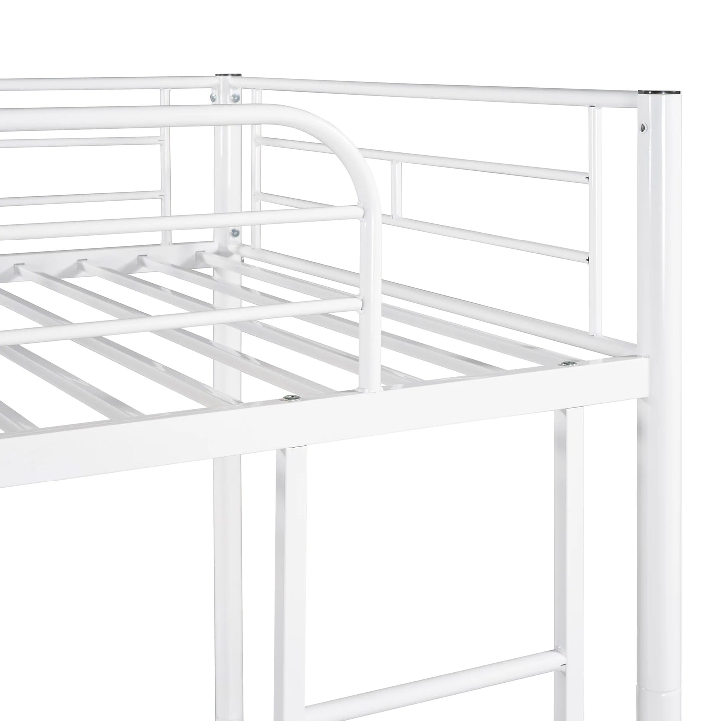 Metal Bunk Bed Twin Size  in White