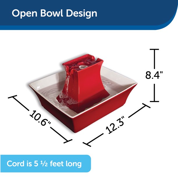 Pagoda Pet Fountain in Red