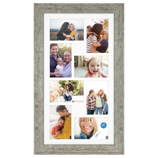 Collage Frame in Rustic Gray 4x6  Inches