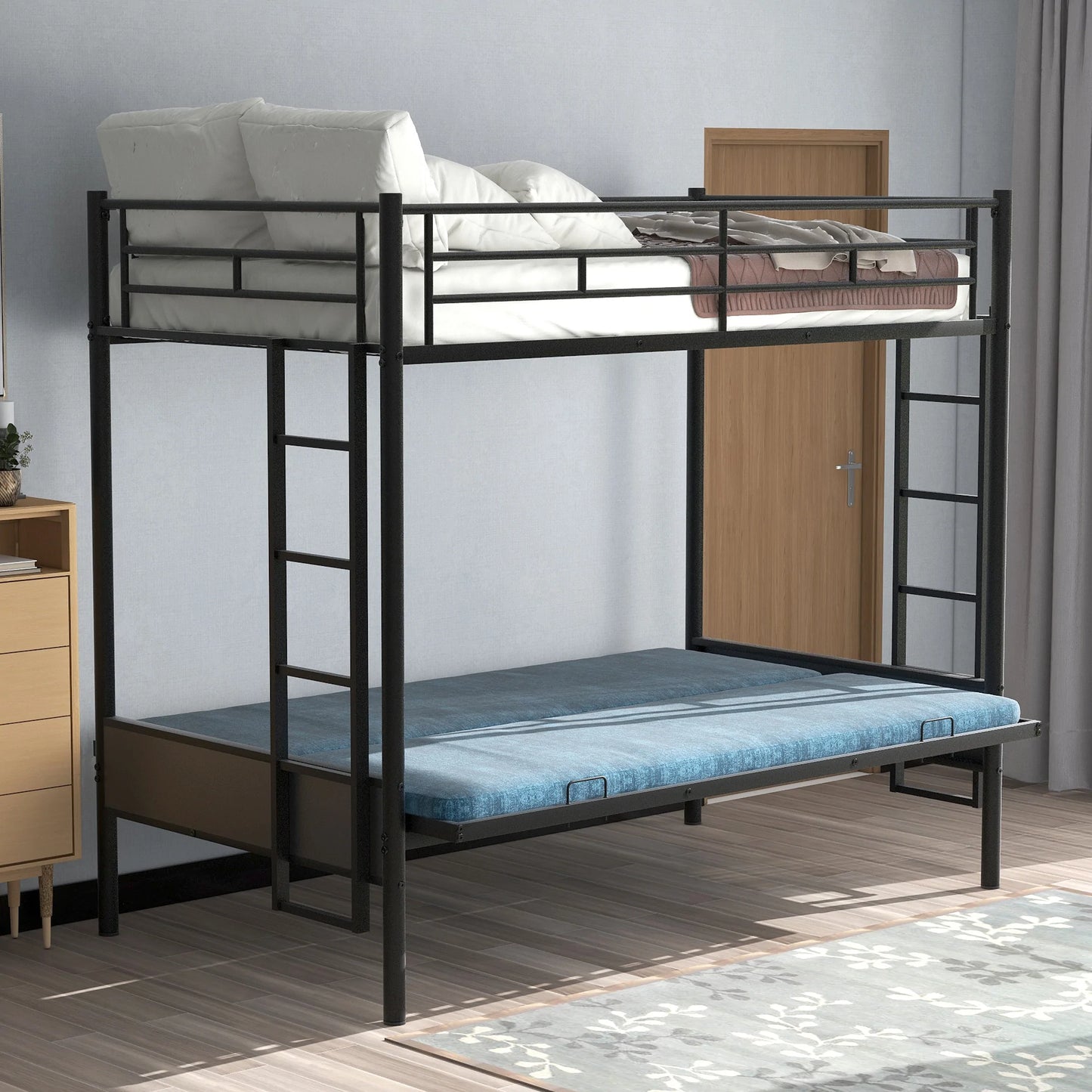 Twin Bunk Bed in Black