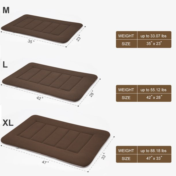 Pet Crate Pad Mat Large Dark Brown