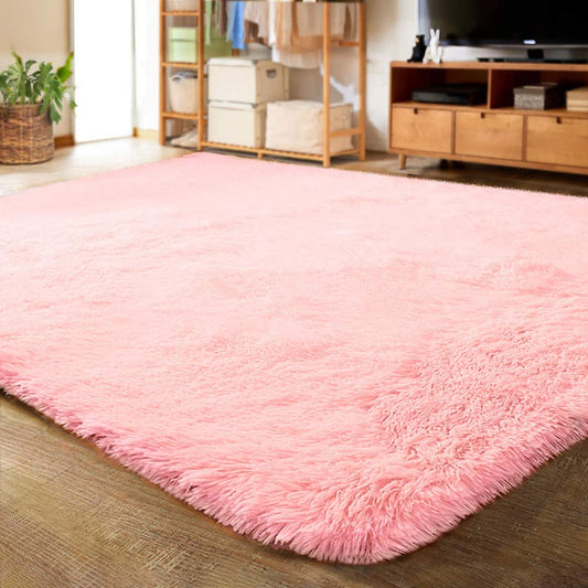 Area Rug Modern Rugs for Bedroom 4x5.3 Feet in Pink