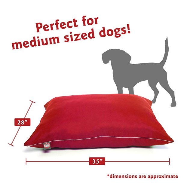 Dog Bed Machine Washable Medium Red