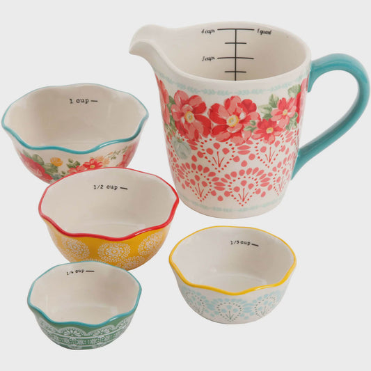 Measuring Cup Set in Vintage Rose 5 Piece