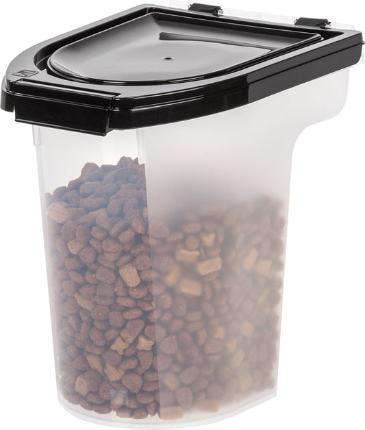 Food Container for Pet Black and Clear