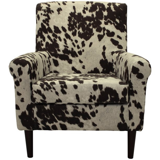 Arm Lounge Chair in Cowhide Brown