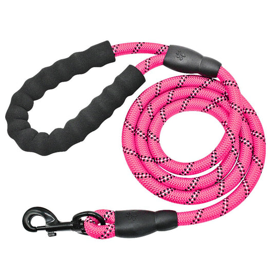 Dog Leash with Padded Handle Pink 5 Feet