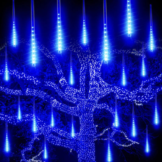 LED Meteor Shower Lights Blue 8 Tube 50 Centimeters