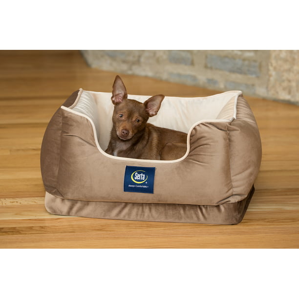 Bed for Dogs Small Brown 22x18 Inches