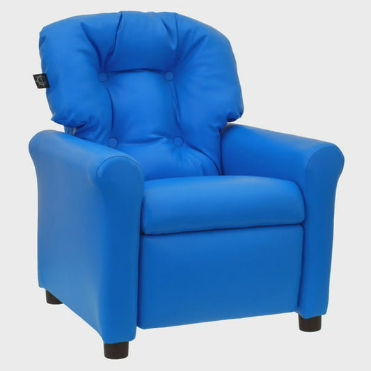 Traditional Kids Recliner Chair Blue