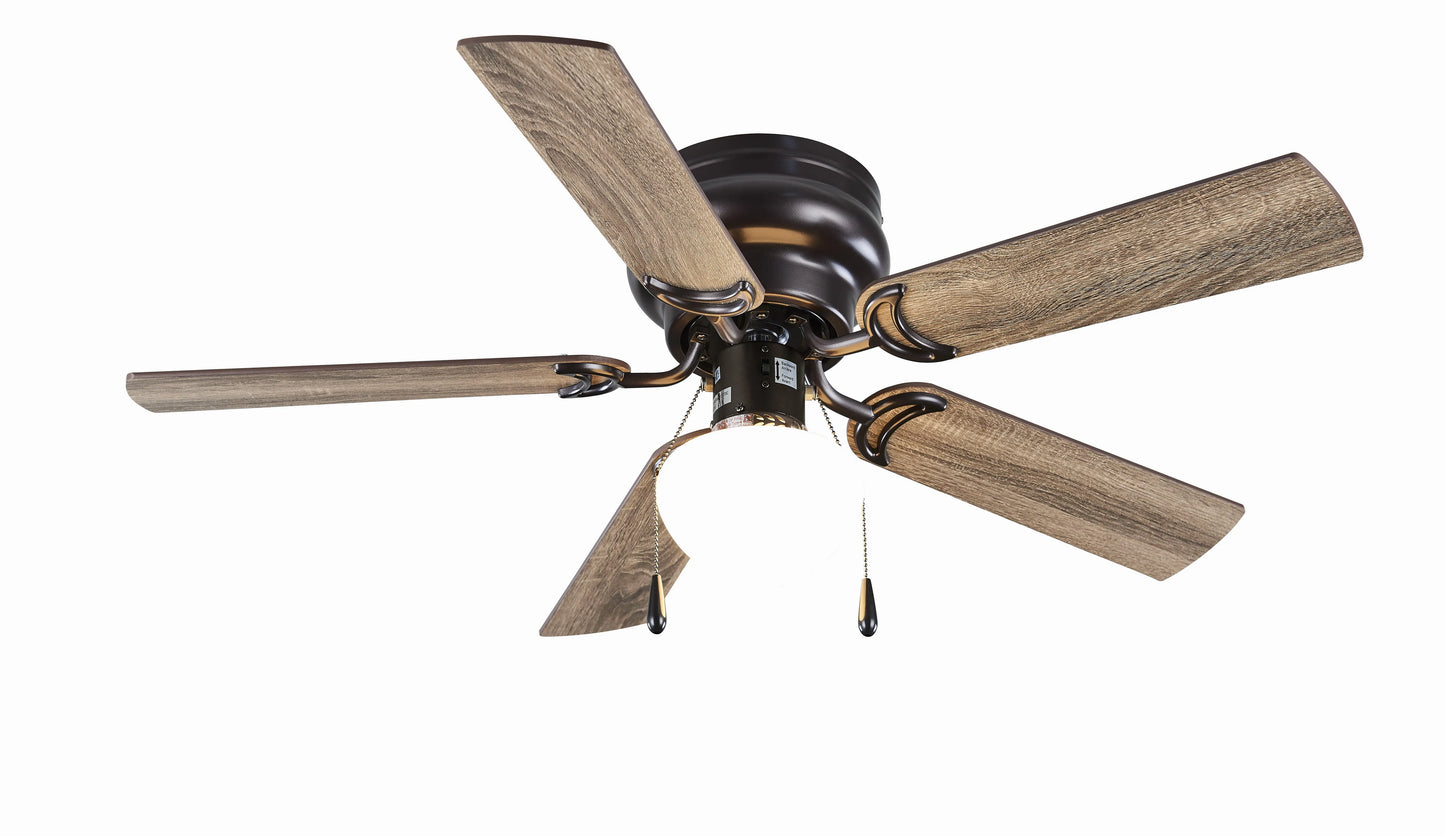 Ceiling Fan with Single Light in Bronze