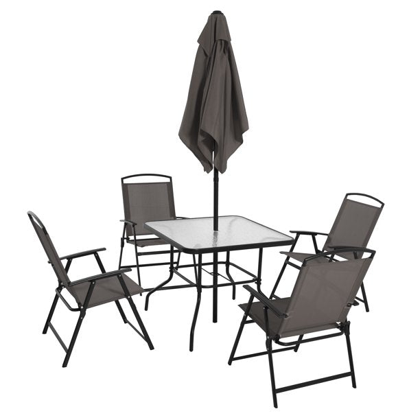 Albany Lane 6 Piece Outdoor Patio Dining Set Grey