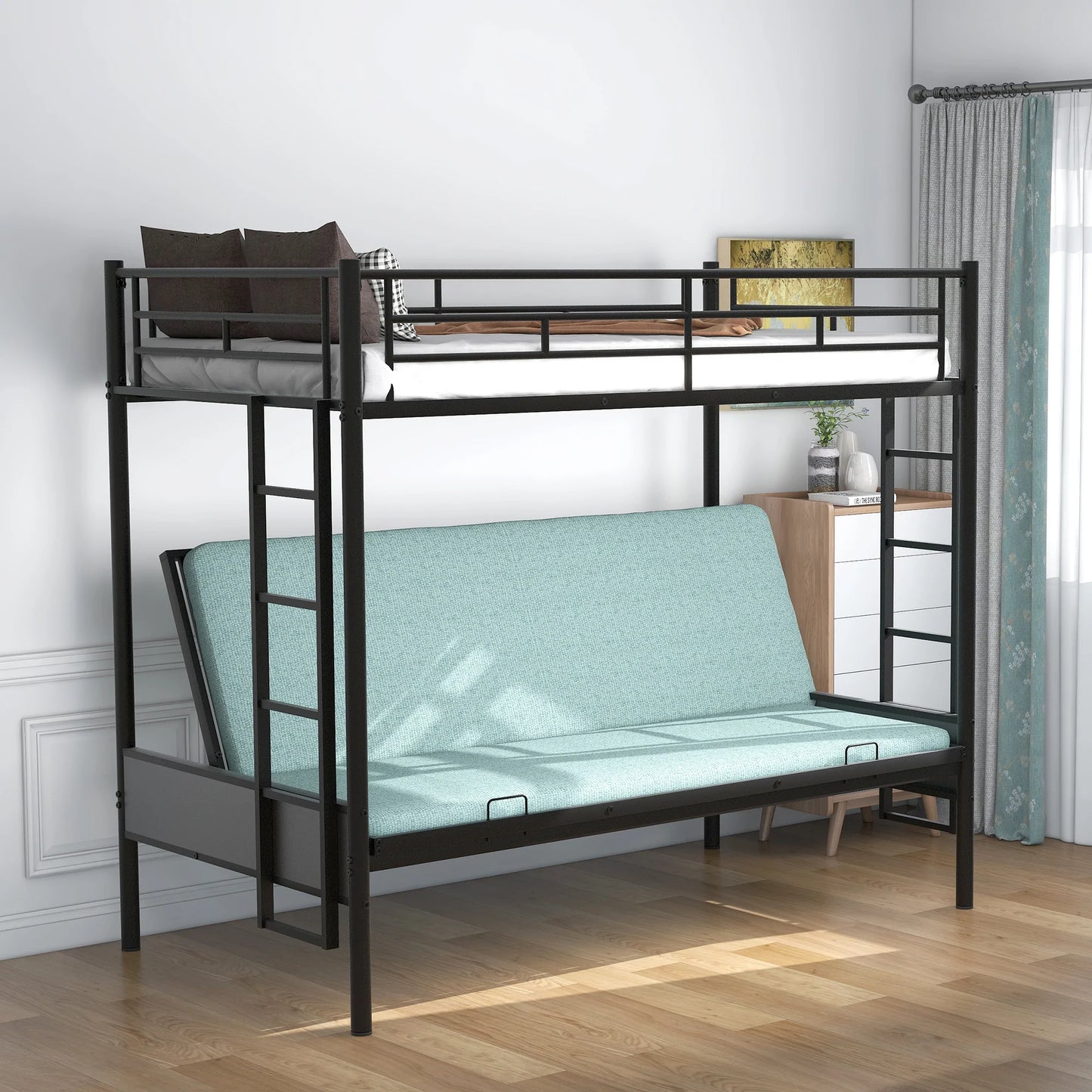 Twin Bunk Bed in Black