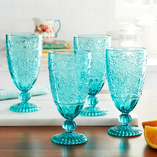 Amelia Goblet Set 14.7 Ounces Teal