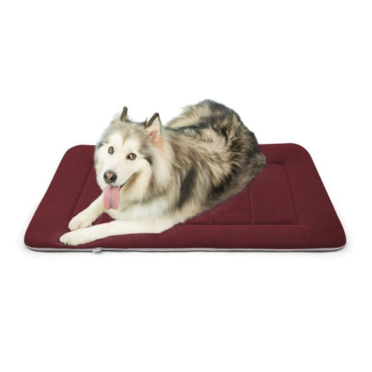 Anti Slip Dog Crate Mat Burgundy Extra Large