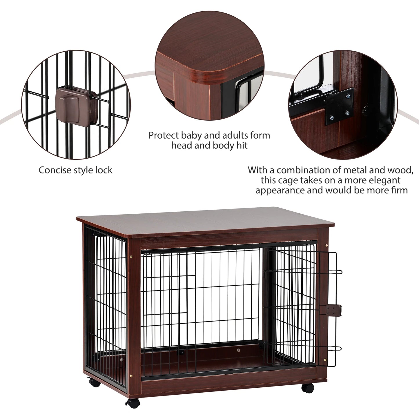 Furniture Style Pet Dog Crate Cage in 39 Inches