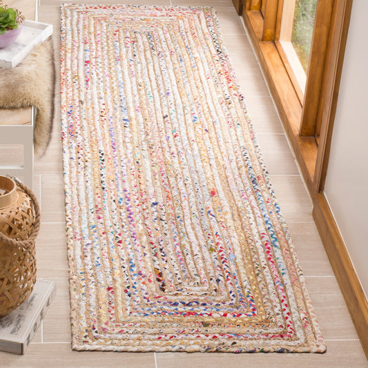 Area Rug Cape Cod Miah Braided in Beige And Multi 2ft 3in x 20ft