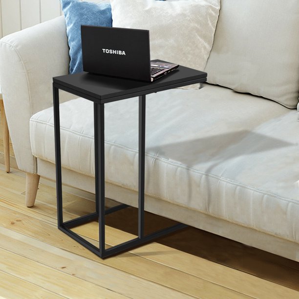 Coffee Tray Sofa Side End Table in Black