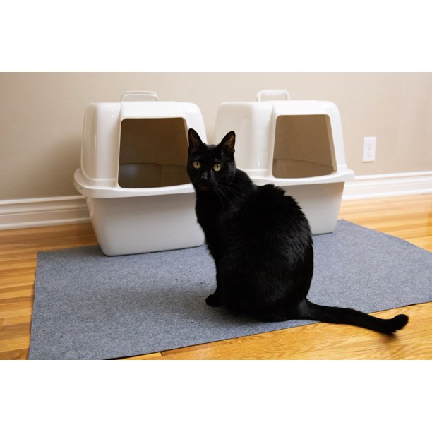 Cat Litter Mat Soft Material for Paws in Grey