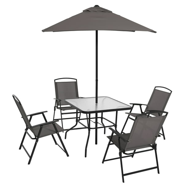 Albany Lane 6 Piece Outdoor Patio Dining Set Grey