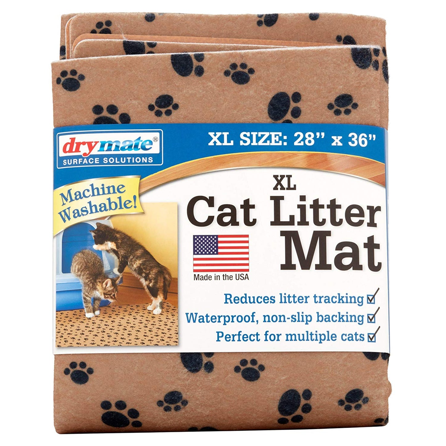 Cat Litter Mat Extra Large Tan Paw