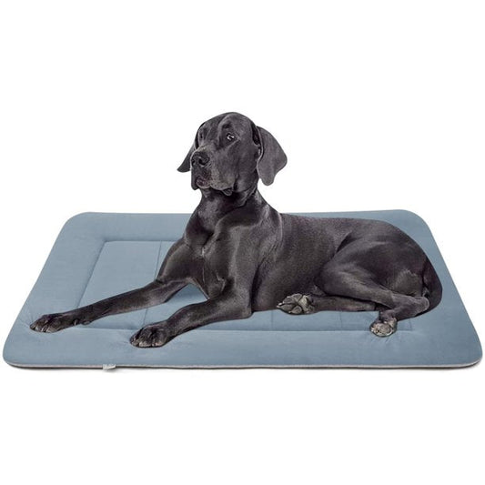 Anti Slip Dog Crate Mat Blue Grey Large