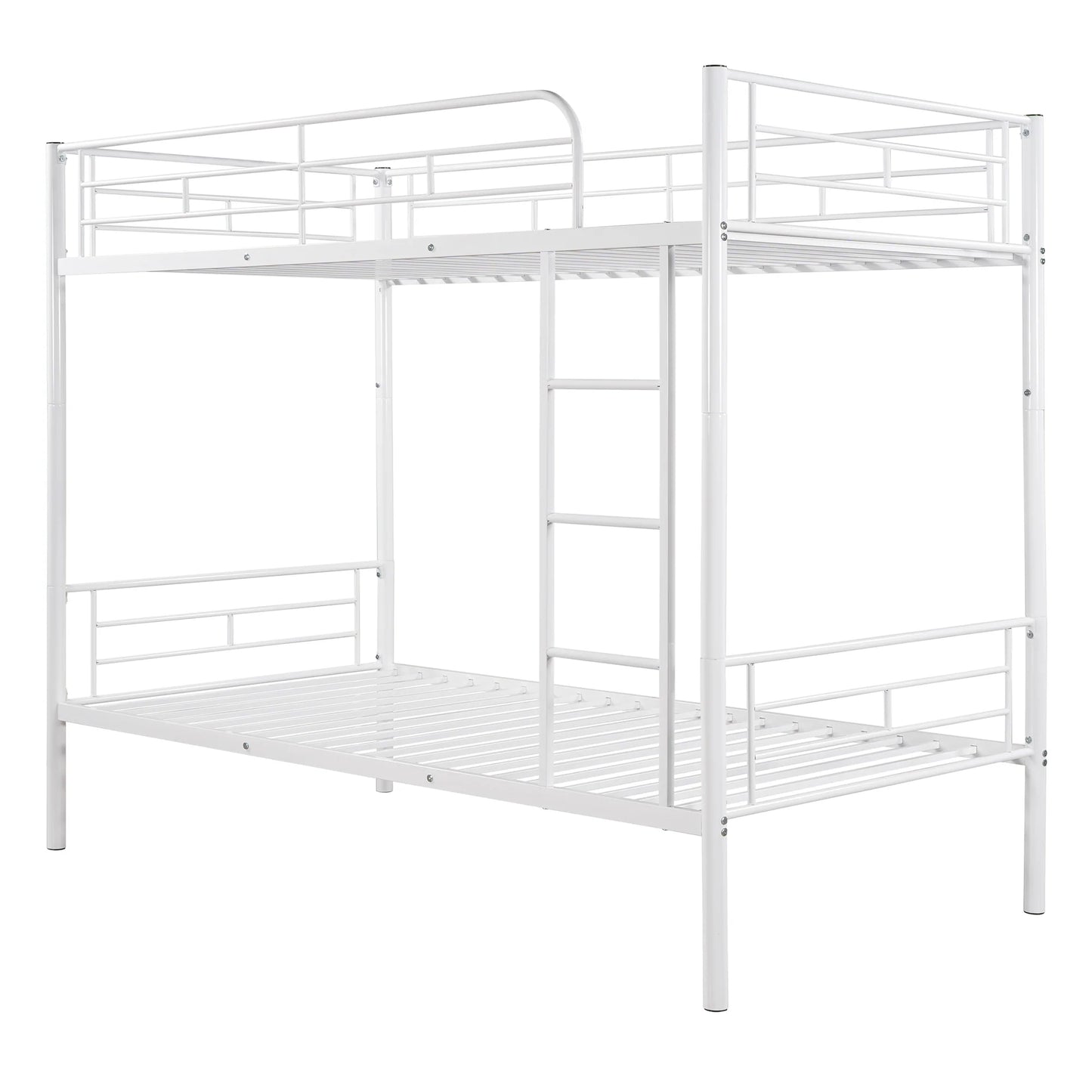 Metal Bunk Bed Twin Size  in White