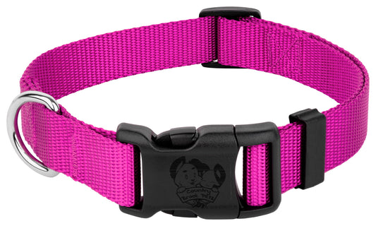 Deluxe Nylon Dog Collar Fuchsia Large