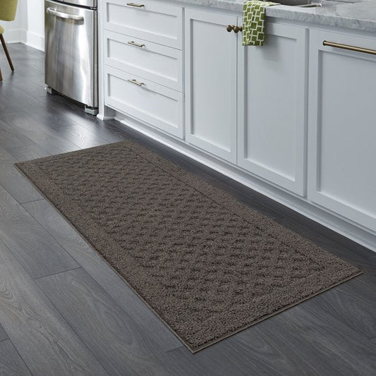 Diamond Area Rug Pewter