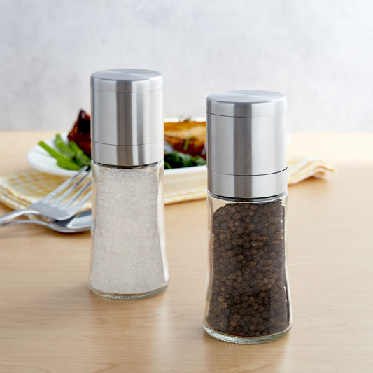 Pre Filled Salt and Pepper Grinder Set