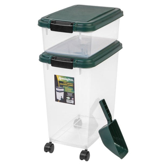 Pet Food Container 3 Pieces in Green Clear