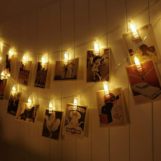 Photo Clip String Fairy 20 LED Lights for Decorations Warm White