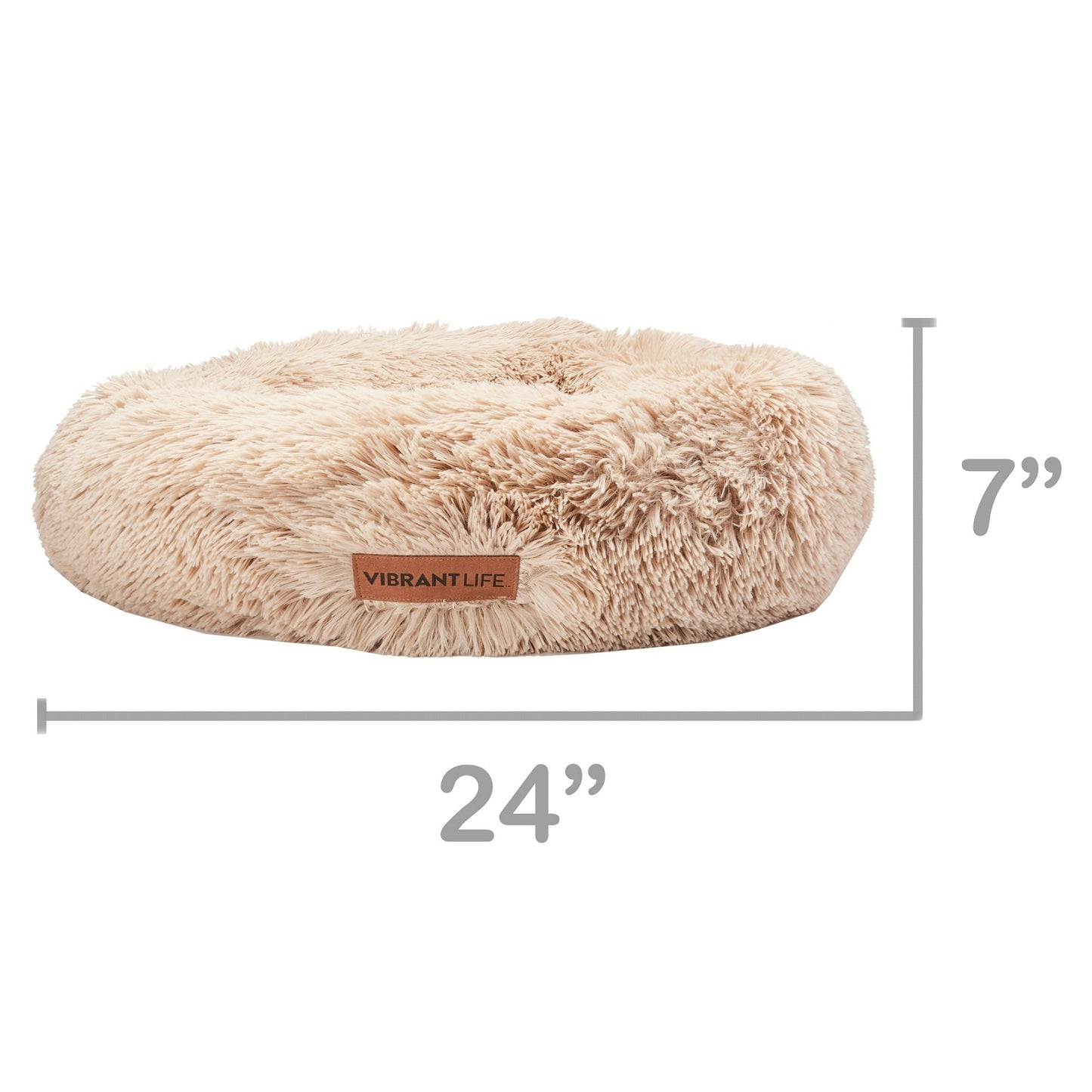 Donut Plush Pet Bed Beige