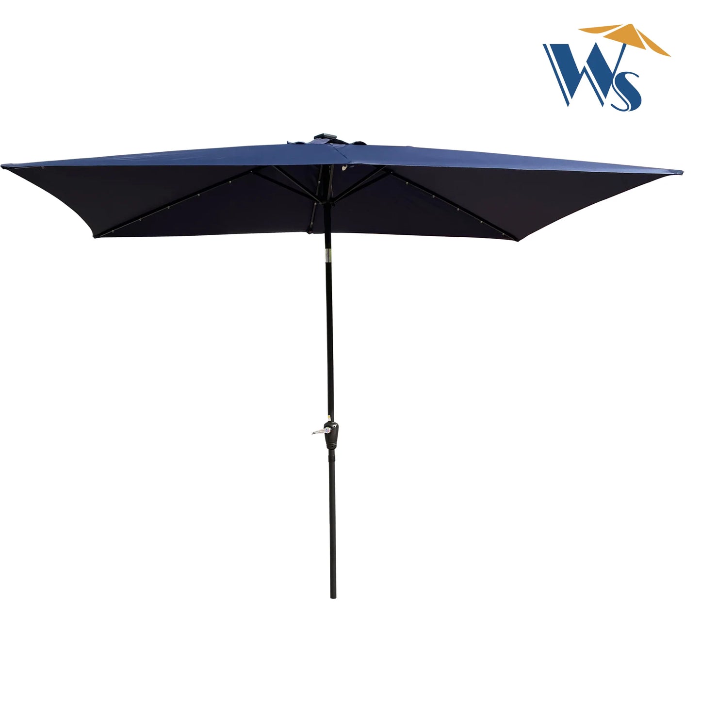 Umbrella for Outdoor with Crank and Push Button Tilt in 10x6.5 ft