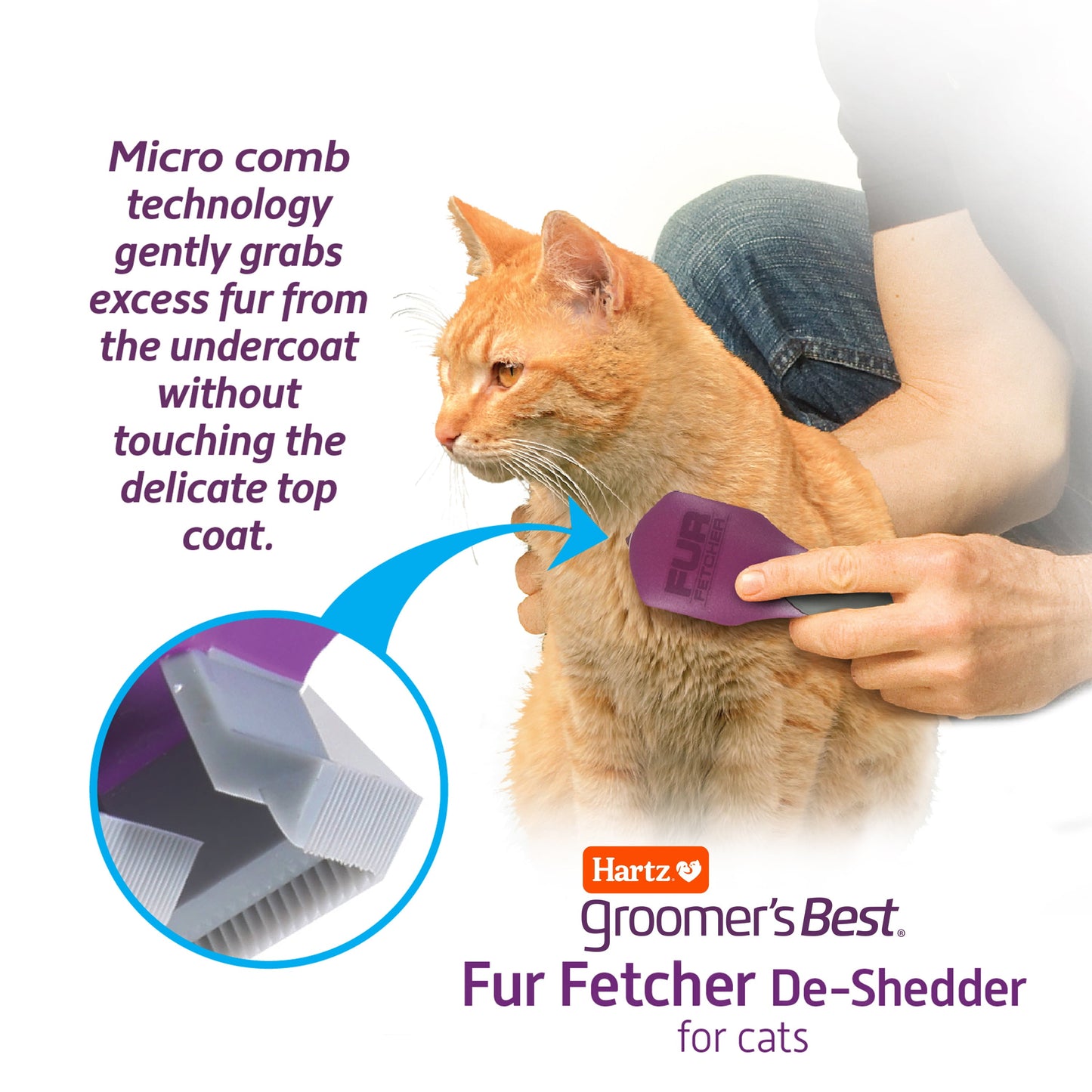 Shedder Grooming Tool for Pets in Gray Orange