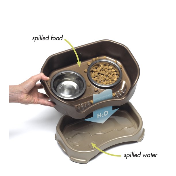 Pet Feeder With Leg Extensions for Small Dogs in Cappuccino