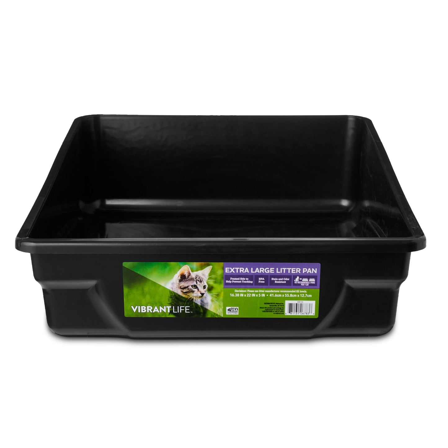 Extra Large Pet Litter Pan in Black