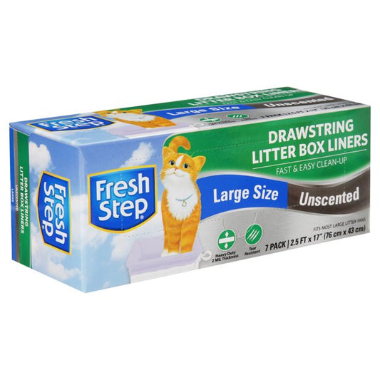 Litter Box Liners with Drawstring Large