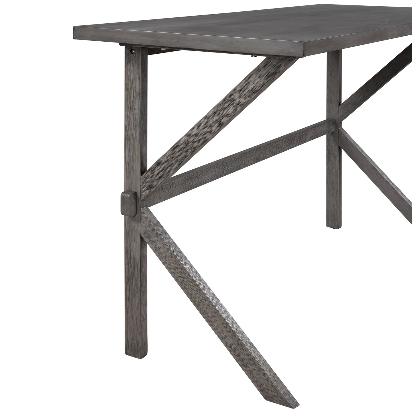 Wood Kitchen Dining Table for Small Places in Gray