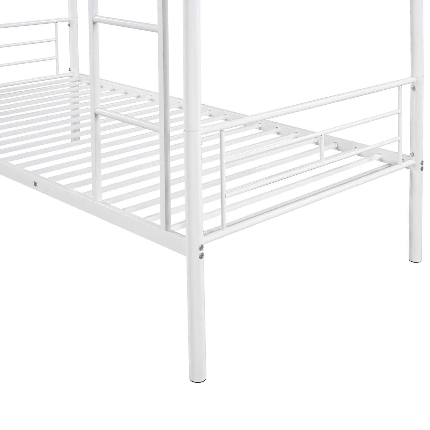 Metal Bunk Bed Twin Size  in White