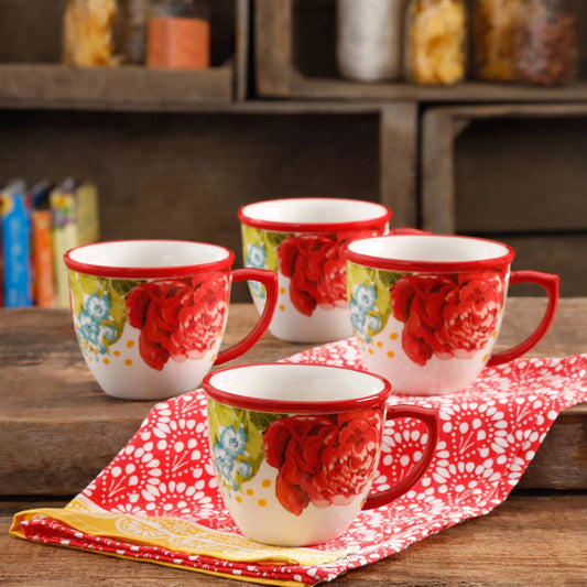 Coffee Cup Set 4 Piece 16 Ounce