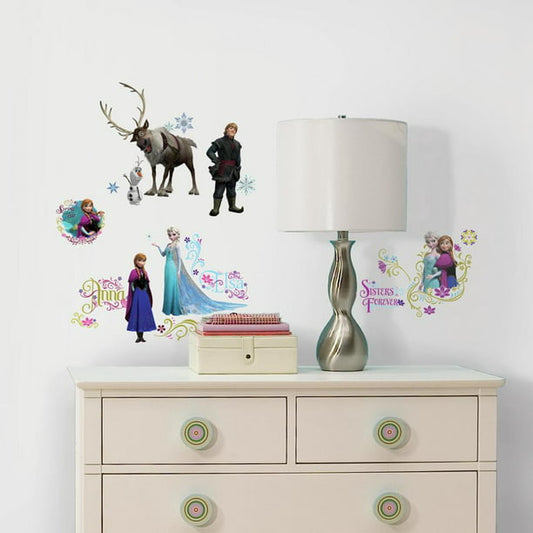 Frozen Peel and Stick Wall Decals with Glitter