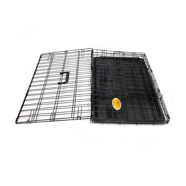 Pet Crate Double Door Folding Wire in Black Extra Small