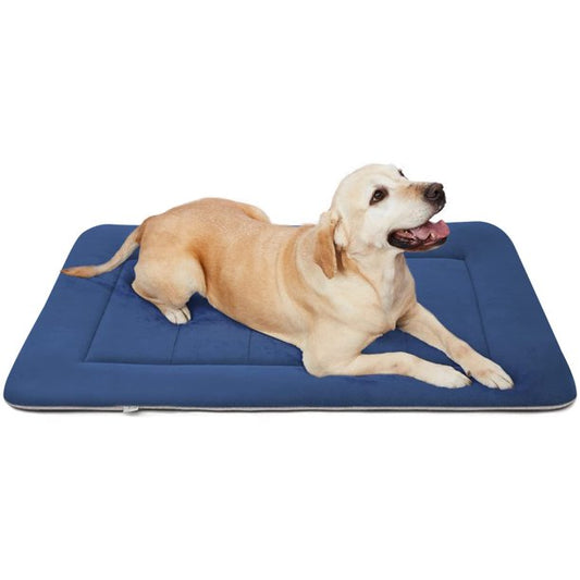 Anti Slip Dog Crate Mat Dark Blue Medium