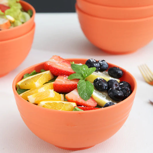 Cereal Bowls 8 Pieces in Orange