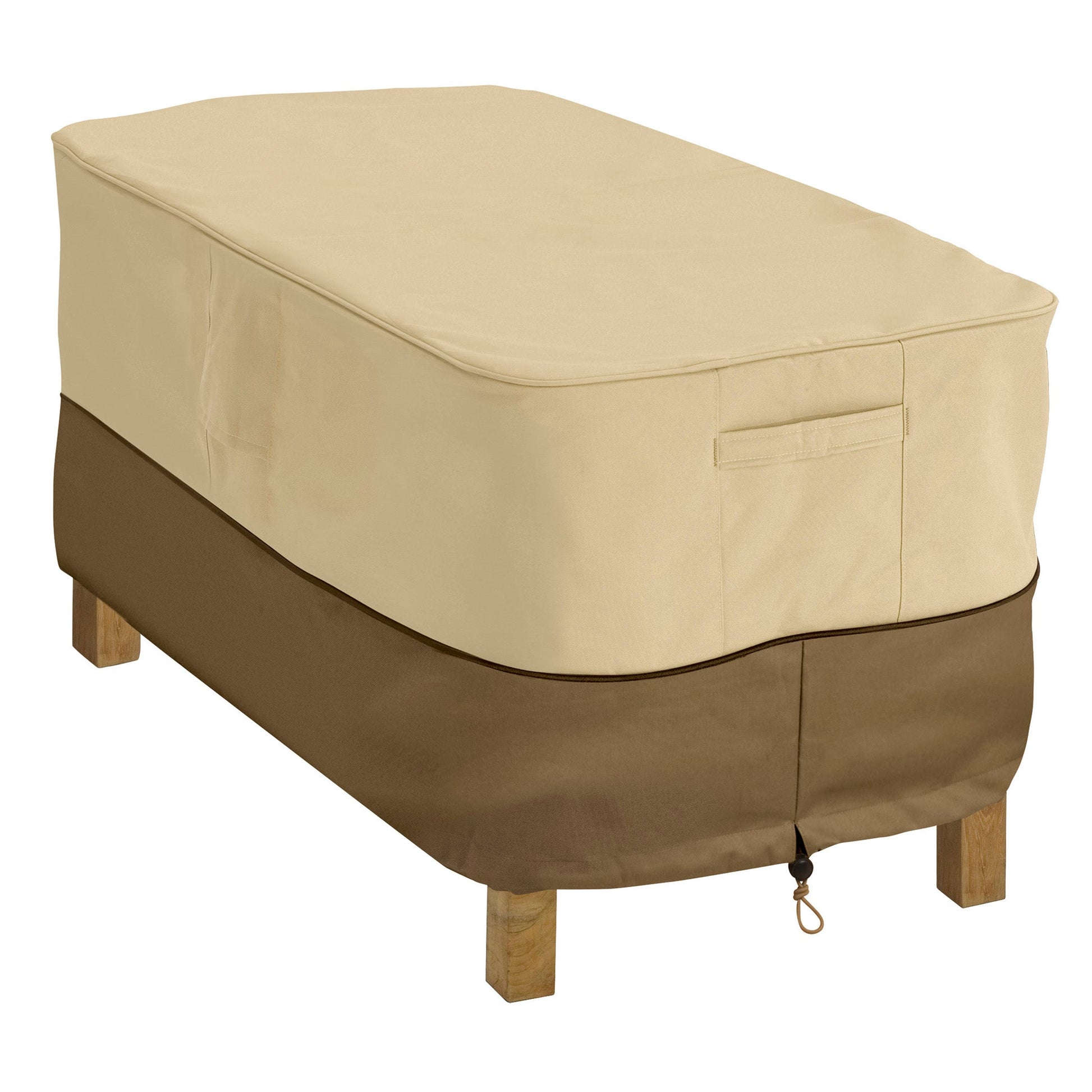 Patio Coffee Table Cover in Brown and Beige - Woodland's Outdoor Living