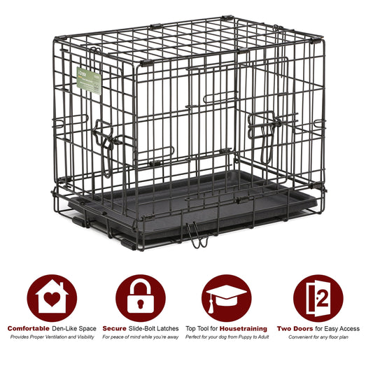 Dog Crate Double Door iCrate 18in - Pets R Family