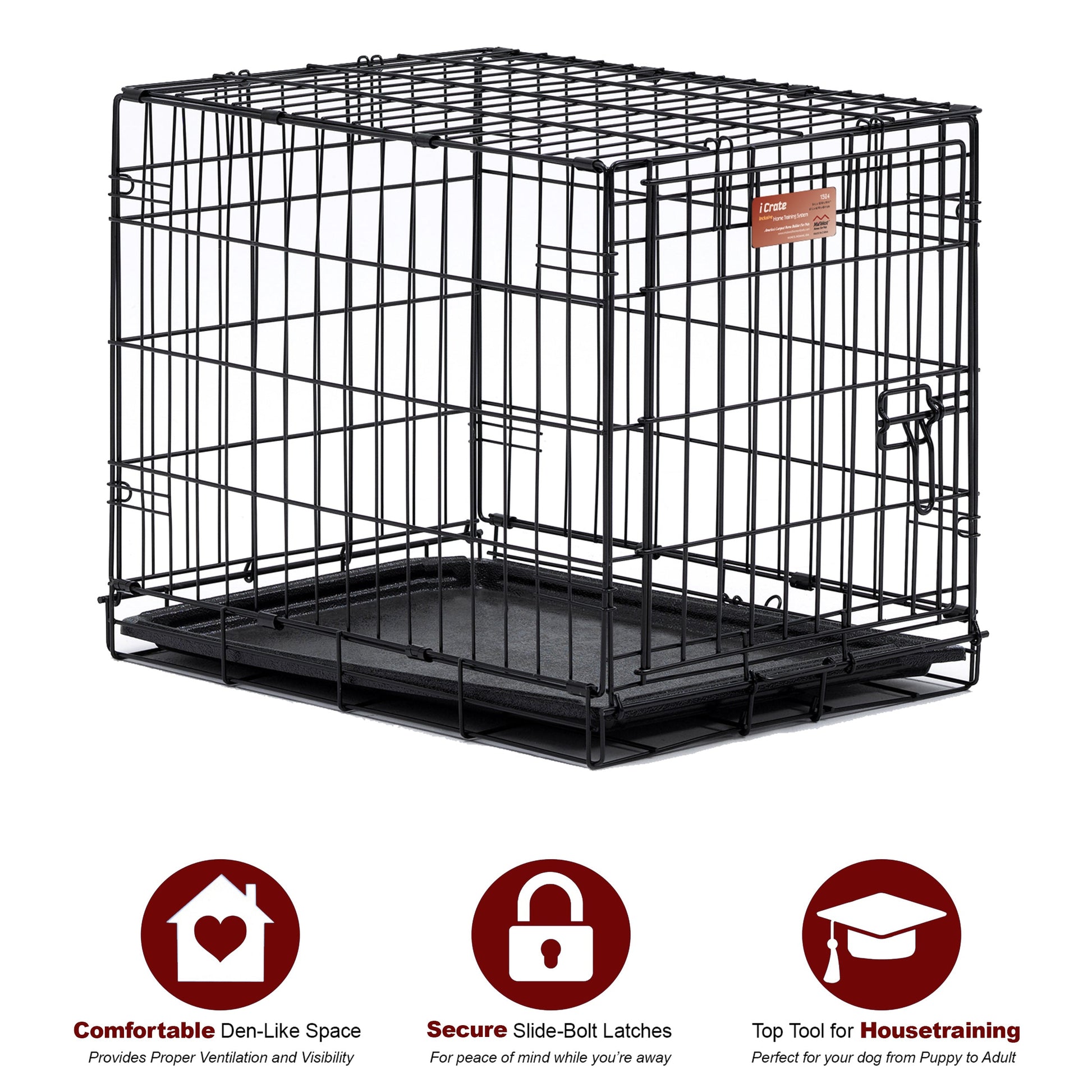 Dog Crate Single Door iCrate 24in - Pets R Family