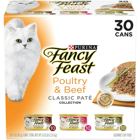 Grain Free Pate Wet Cat Food Variety 30 Cans