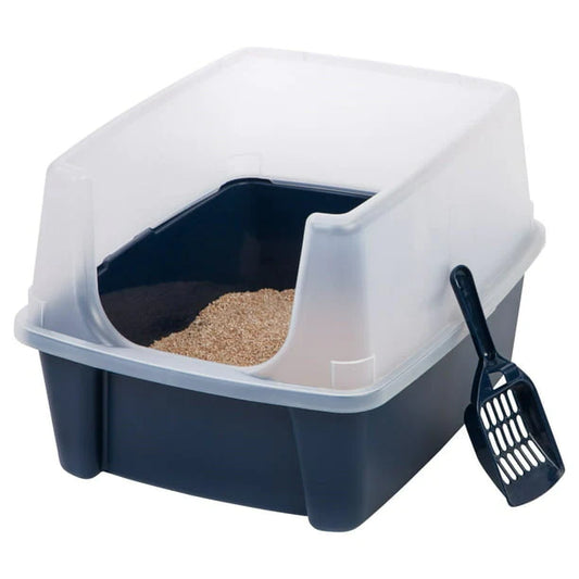 Open Top Cat Litter Box Navy